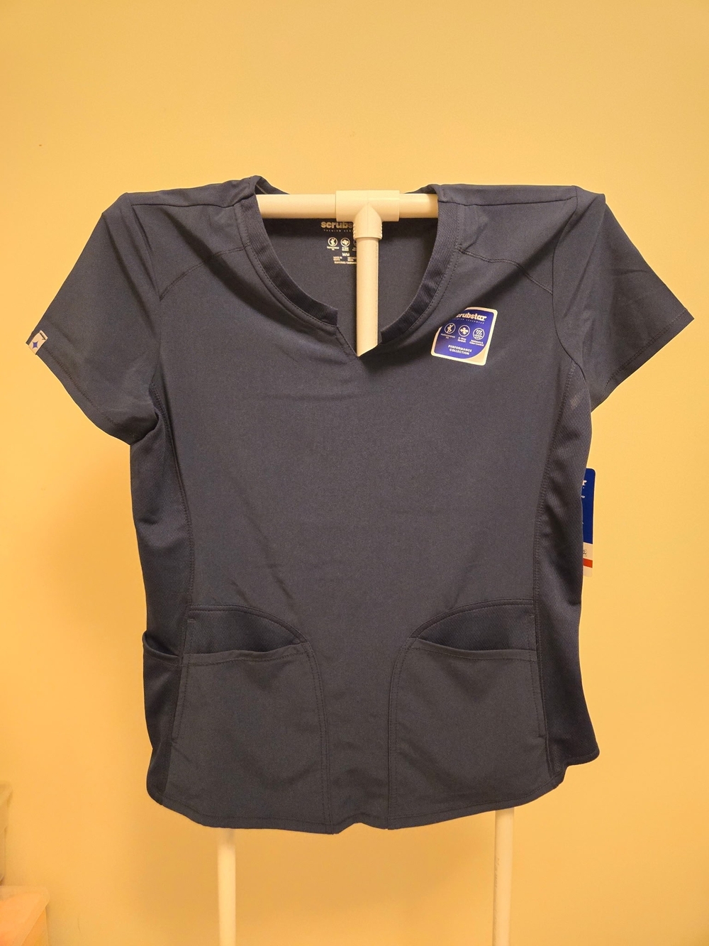 Scrubstar Navy Short-Sleeve V-Neck Scrub Top